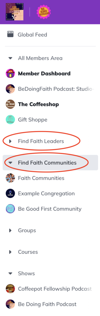 Find Faith Communities